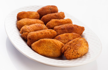 tray croquettes; ready to be served