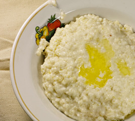 plate full of millet porridge