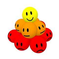 3d ball smile on angry