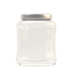 Glass jar covered with a cap