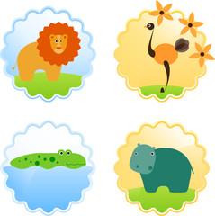 African Animals Icons