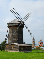 old wooden windmill