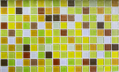 Yellow glass tiles as background