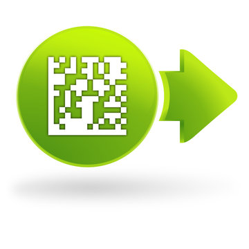 flash code sur symbole web vert
