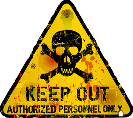Keep out sign, warning / prohibition sign, vector