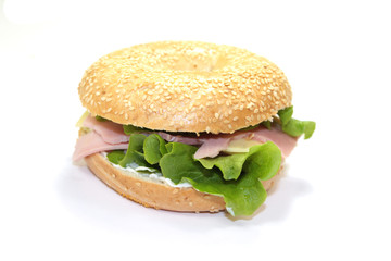 bagel au jambon blanc