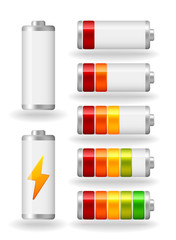 vector glossy battery fullness indicator