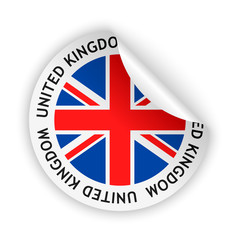 Fototapeta premium vector flag bent sticker