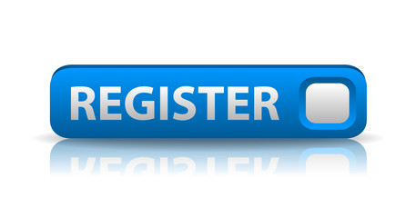 vector 3D blue web button register