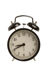 Alarm clock on white background