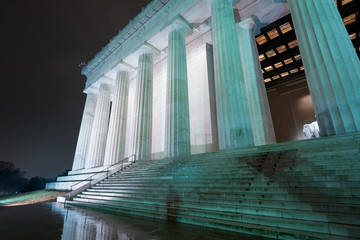 Abraham Lincoln Memorial Exterior at Night Time in Washington DC