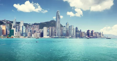 Abwaschbare Fototapete Hafen von Hongkong © Iakov Kalinin