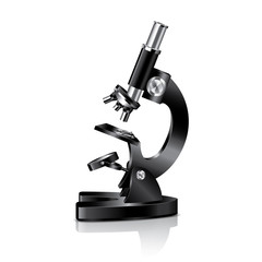 Black microscope vector illustration
