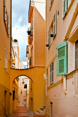 Fototapeta na wymiar The streets of old Monaco.