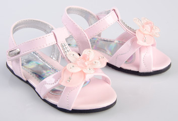 shoes, kid shoes on background.