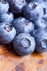 Freshly picked blueberries