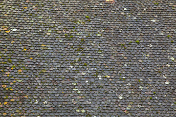 Fototapeta premium Old brown tile roof background, great for texture