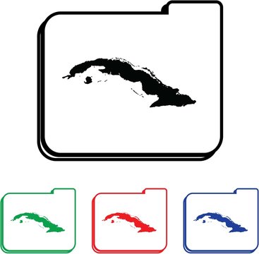 Icon Illustration with Four Color Variations
