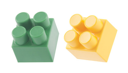 Plastic building blocks with clipping path