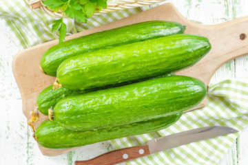 Fresh cucumbers
