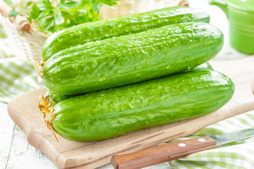 Fresh cucumbers