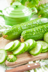 Fresh cucumbers