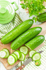 Fresh cucumbers