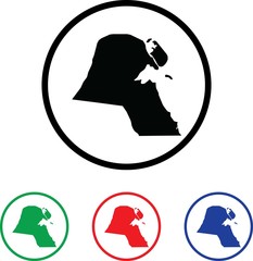 Icon Illustration with Four Color Variations