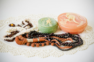 Naklejka premium set of necklace