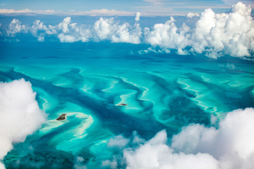 Bahamas aerial - obrazy, fototapety, plakaty