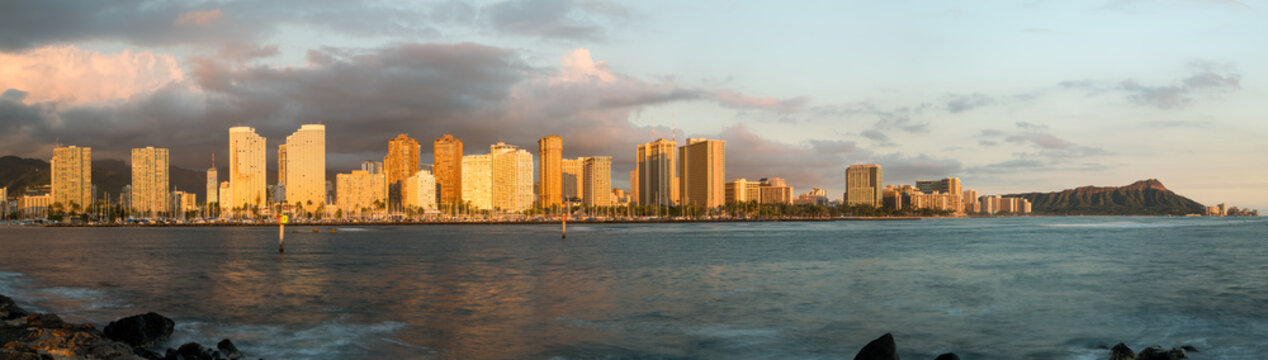 Panorama of Waikiki Honolulu Hawaii