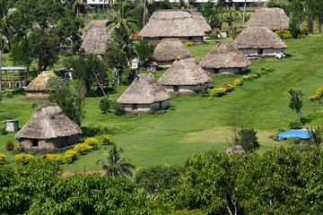 Traditional houses of Navala village, Viti Levu, Fiji