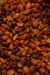 Diet healthy food. Raisin dried grape as background texture