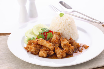 Thai Food, Stir-fried sweet chilly with chicken