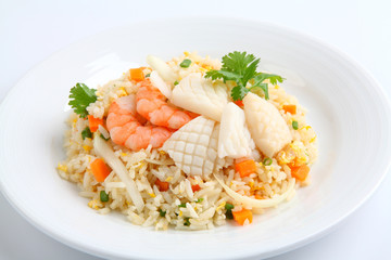 Rice with seafood