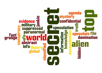 Top secret word cloud