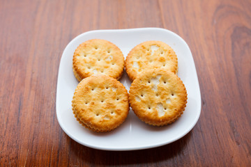 Cookies on the dish.