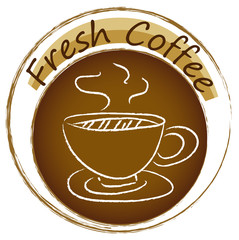 A fresh coffee label