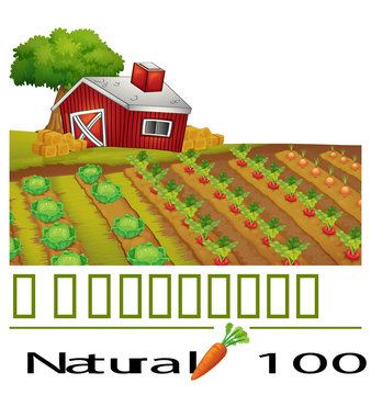 A natural label and a farm