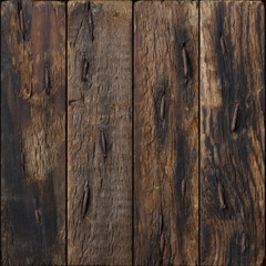 Dark rustic wooden planks with rustic nails background