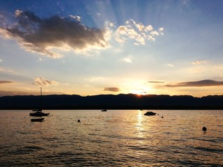 Sunset over Lake Geneva
