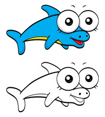 Cartoon dolphin