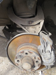 Rusted vehicle brake system