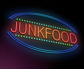 Junk food concept.