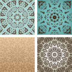 Floral background set