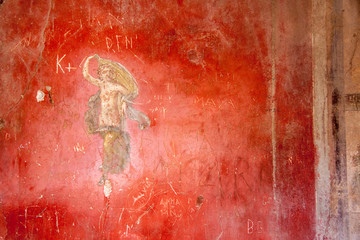 Fresco at the ancient Roman city of Pompeii - 61533544