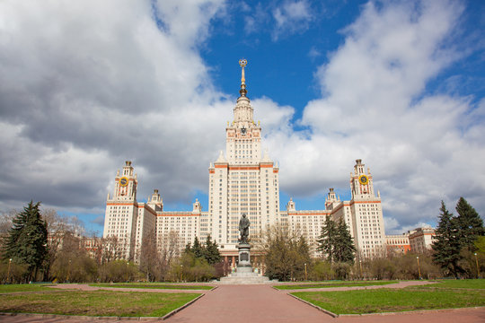 Moscow State University building  in sunny day