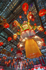 Naklejka premium Giant Chinese Lantern for Chinese New Year Celebration