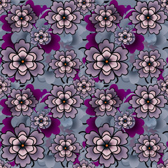 Seamless floral ornament pattern texture