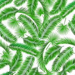 Tropical palm tree seampless pattern